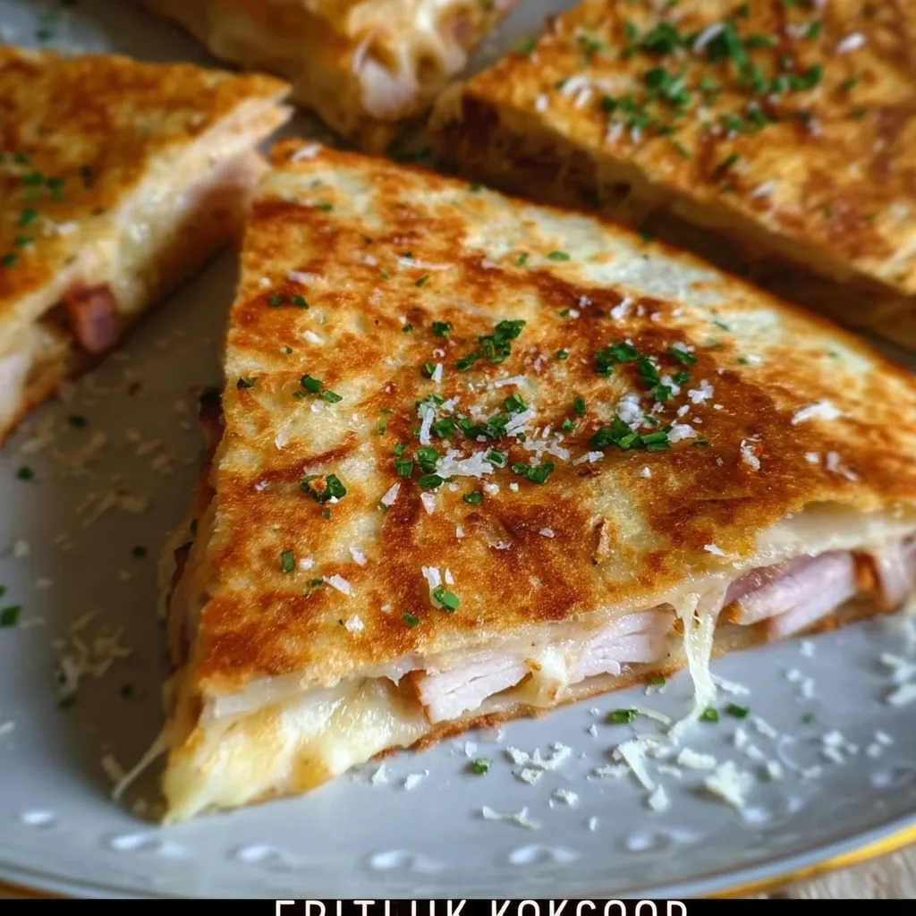 Ultimate Chicken Cordon Bleu Quesadilla with Ham, Swiss Cheese, and Crispy Chicken - tertiary view