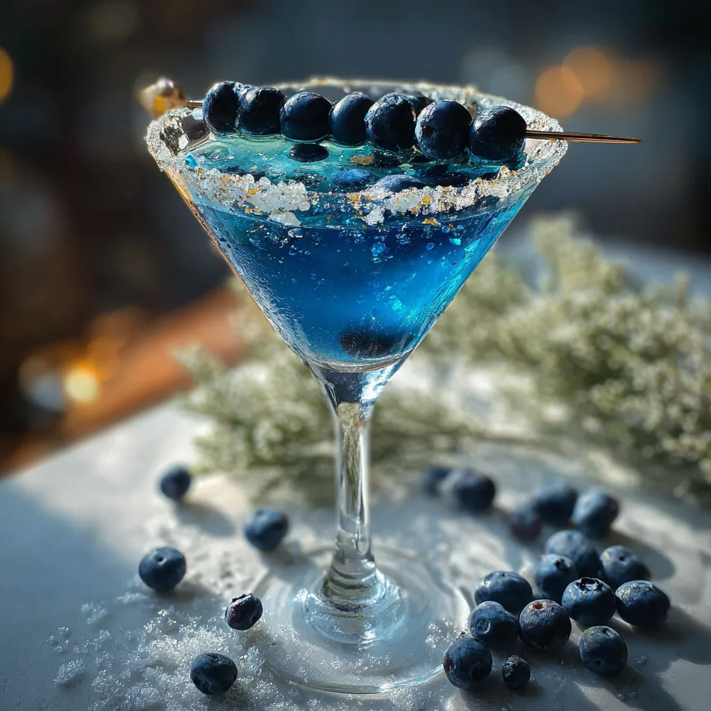 Ultimate Frostbite Blueberry Martini: Elegant Icy Cocktail with Fresh Berry Flavors
