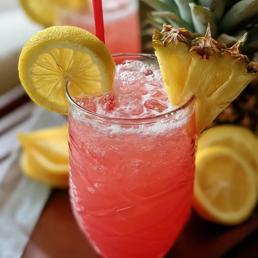 Tropical Pineapple Pink Lemonade: Ultimate Refreshing Summer Paradise Drink Recipe