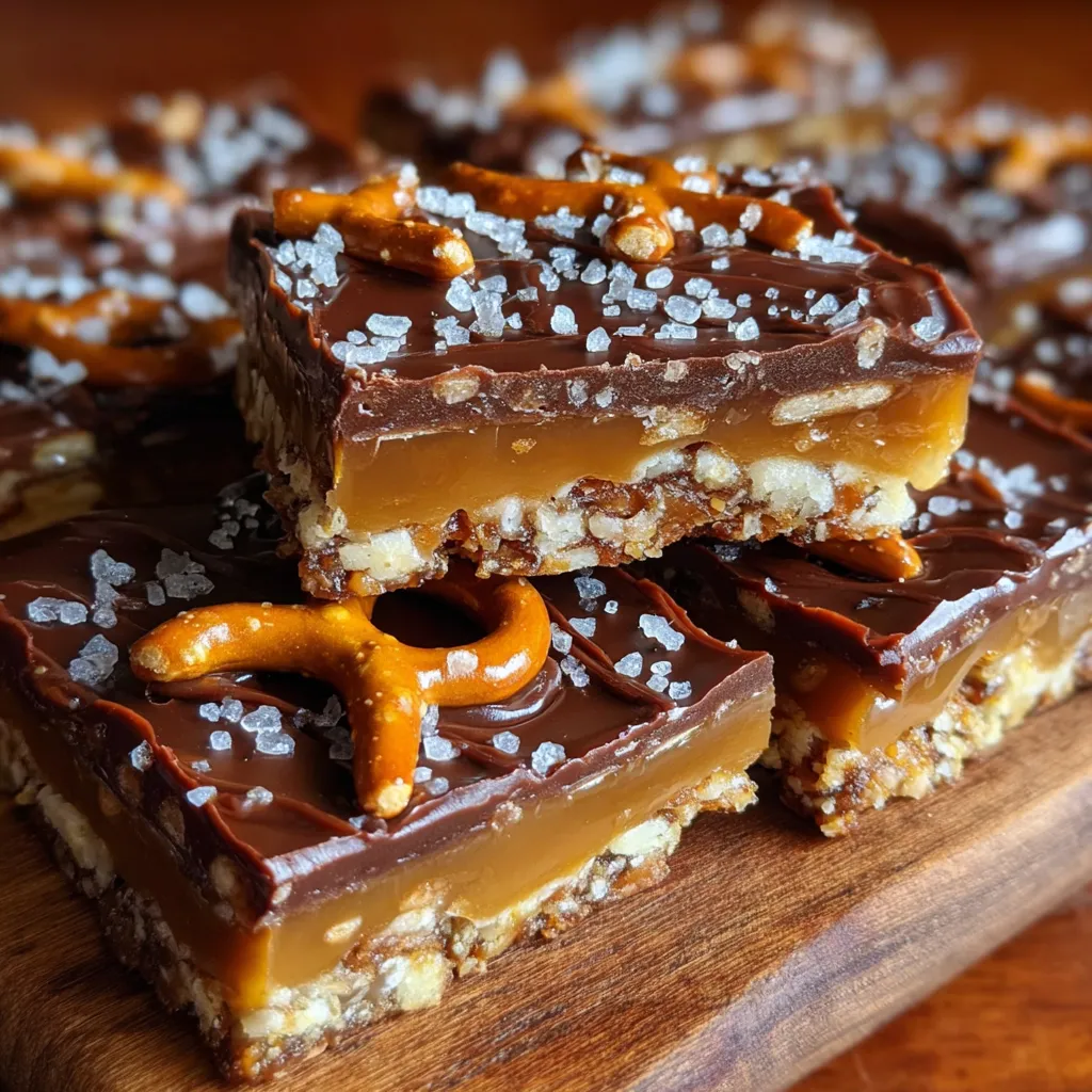 Ultimate Caramel Pretzel Crack Bars with Sea Salt Finish