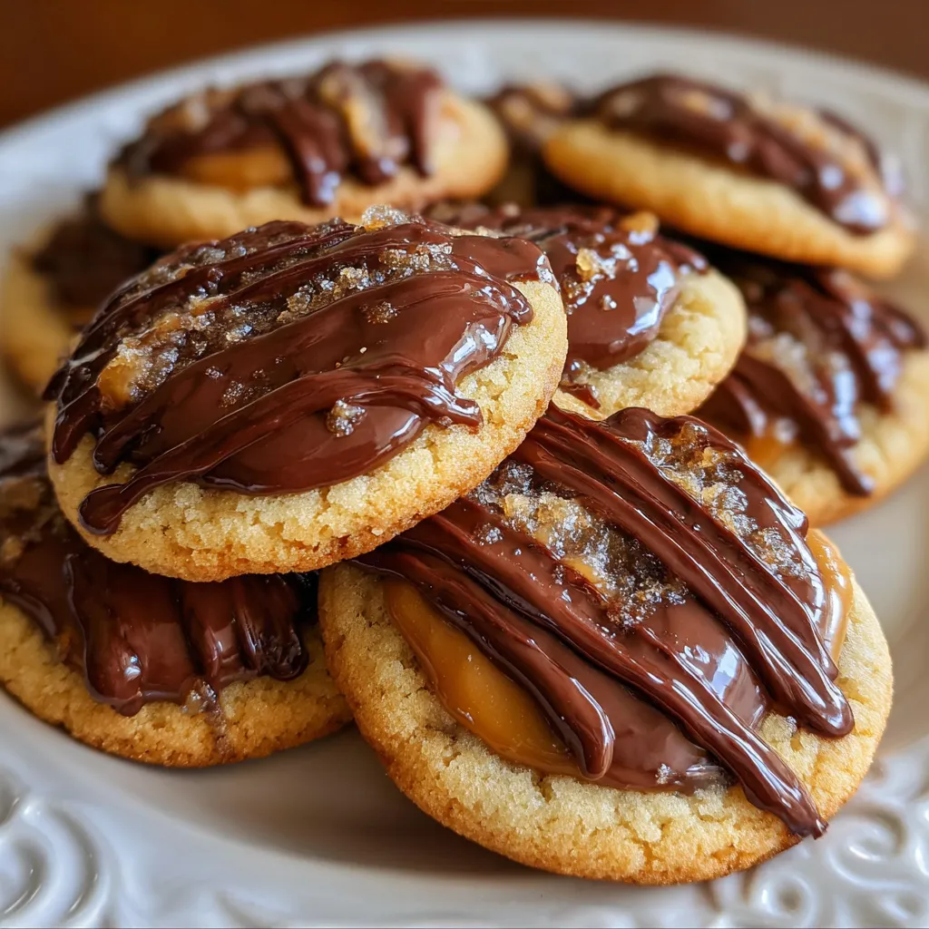 Totally Scrumptious Homemade Twix Cookies with Caramel and Chocolate
